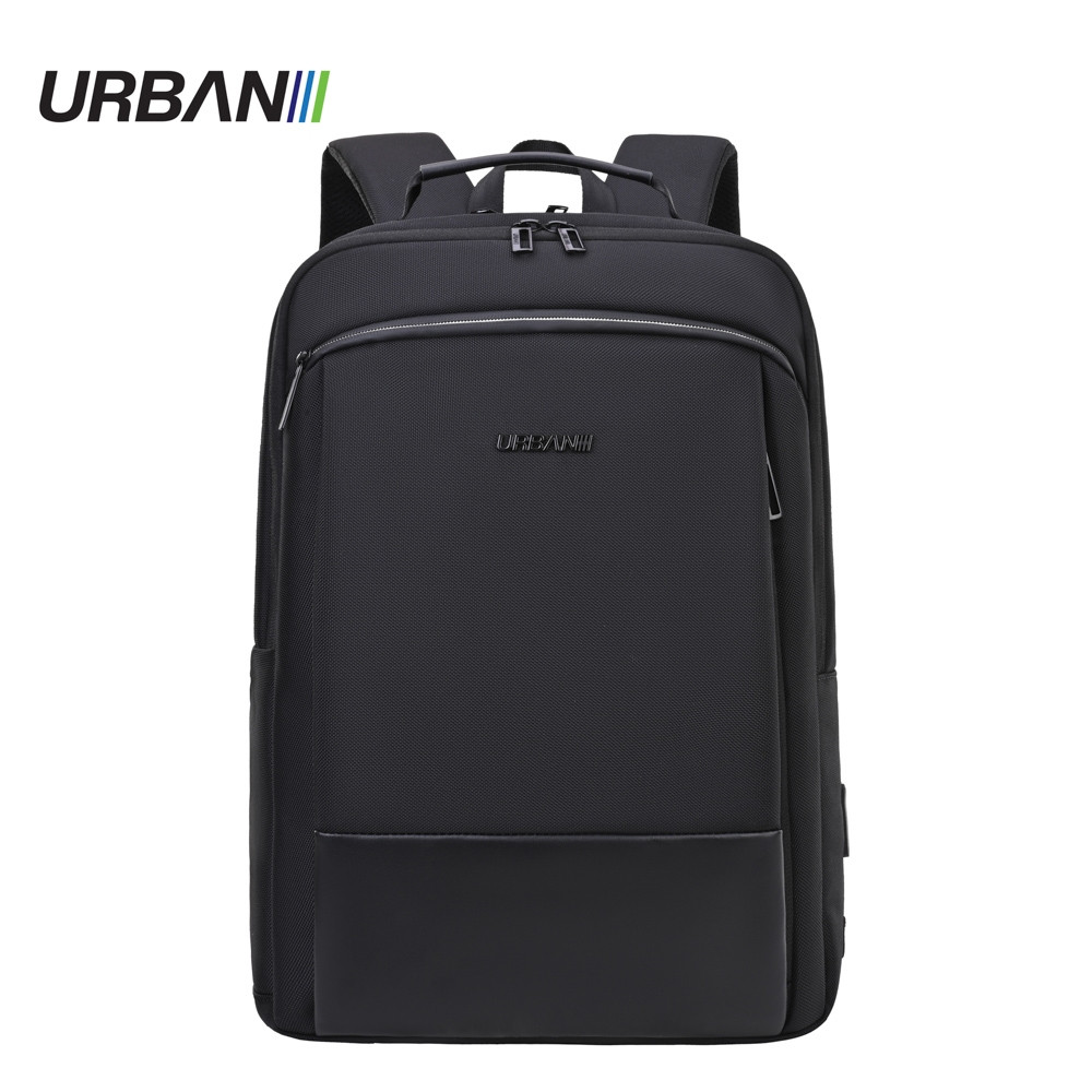 Ghiozdan URBAN BLACK cu 2 compartimente, buzunar tableta, baza impermeabila, maner, 43x29x12 cm - imagine 9